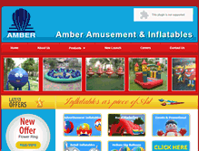 Tablet Screenshot of amberinflatables.com